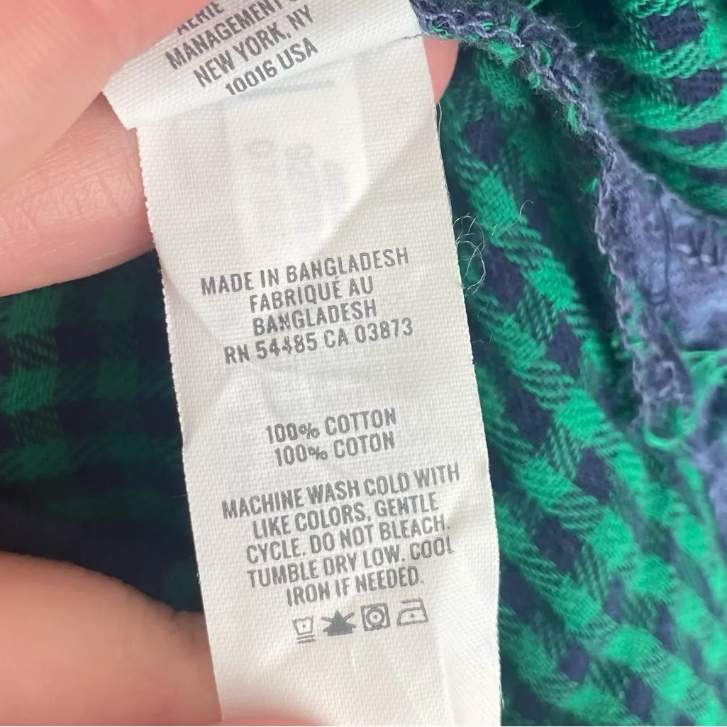 Aerie Cotton Plaid Button Up Shirt - Image 2