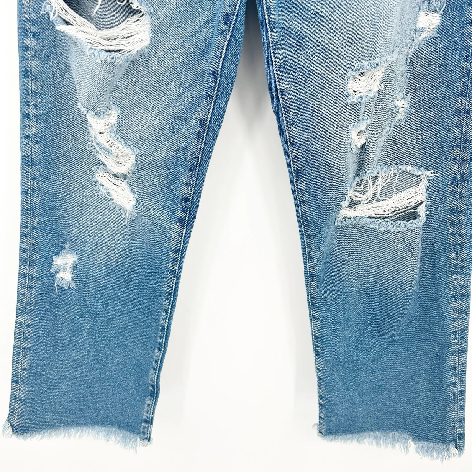 Kancan x Maurices Womens Ankle Straight High Rise Ripped Distressed Jeans 27 Blue - Image 4