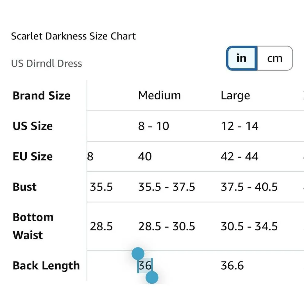 NEW German Oktoberfest Bavarian Dress L NO APRON Black Size L - Image 6