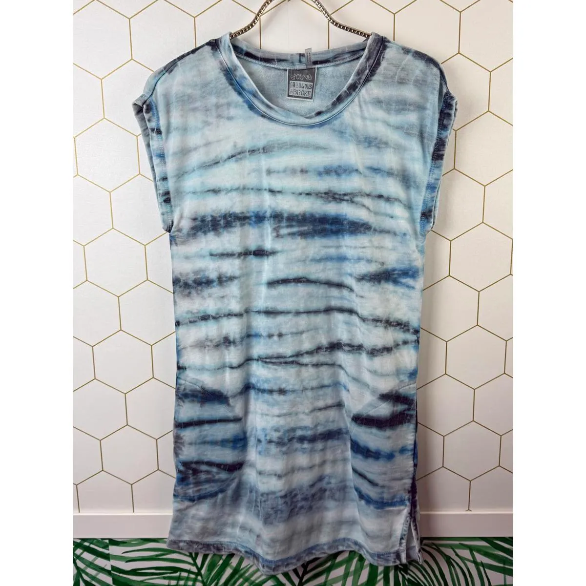Young Fabulous & Broke Blue Tie-Dye Sleeveless Tunic - Size - 12 - Image 5