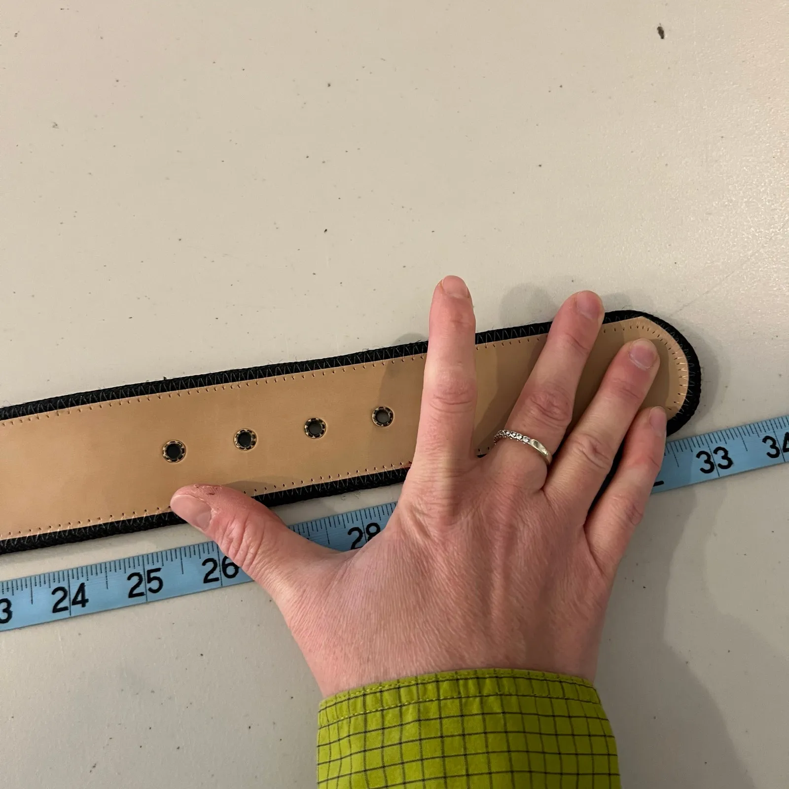 Vintage 90s Tapestry Wide Golden Round Buckle Belt USA Made Size Small Gold - Image 8