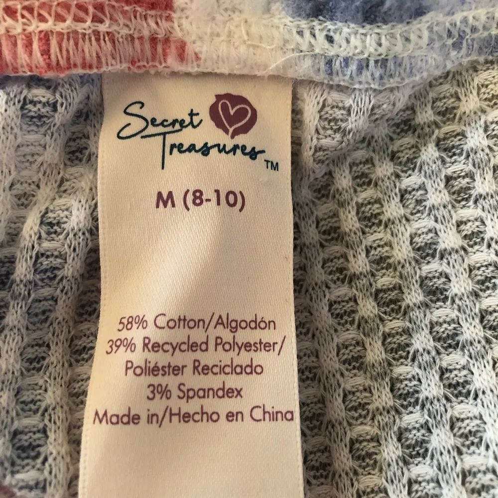 SECRET TREASURES Womens Waffle Knit Sleep Jogger Size Medium 8-10 Tie Dye New - Image 6