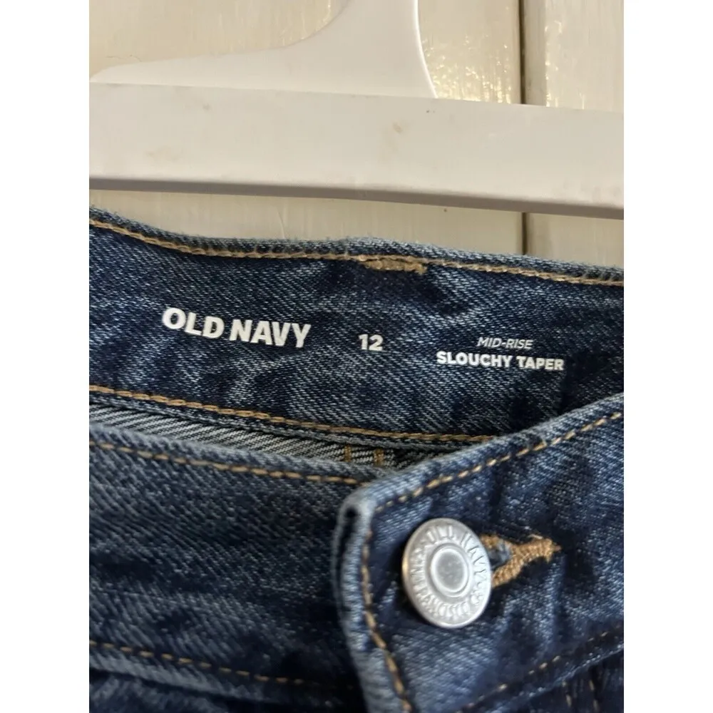 NWT Old Navy Midrise Slouchy Taper Size 12 Medium - Image 4