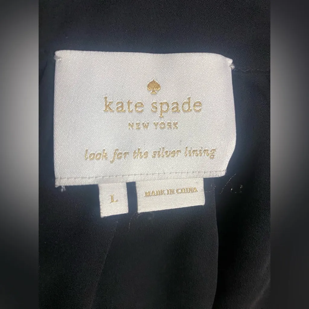 Kate Spade New York Glitter Leopard Light Adriatic Blue/Black Metallic Dress
L Blue Size L - Image 12