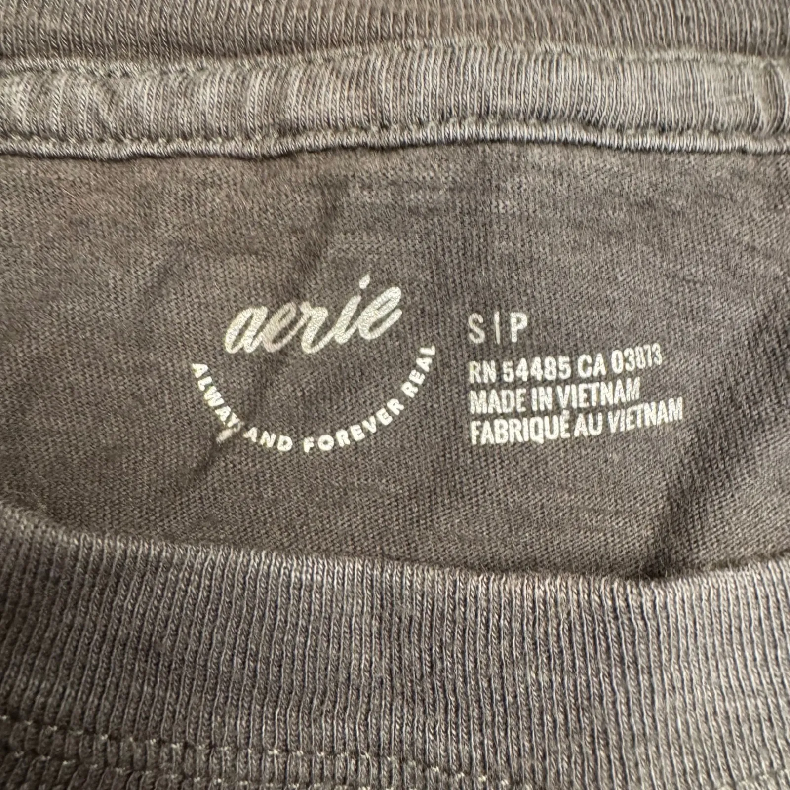 Aerie Womens Gray Off the Record Graphic T Shirt Size S - Image 3