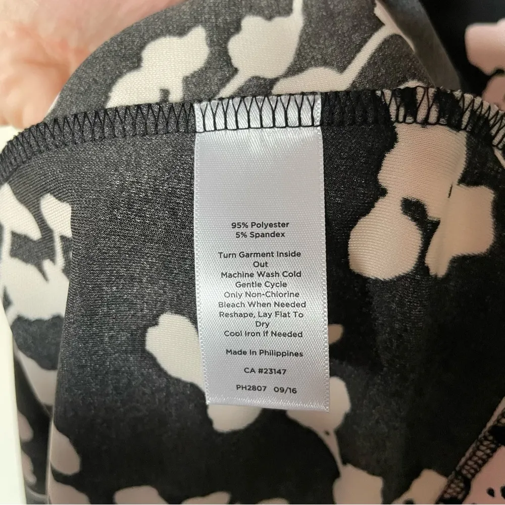 Talbots Cherry Blossom Sakura Floral Printed A-Line Circle Skirt Midi Dress PS - Image 5