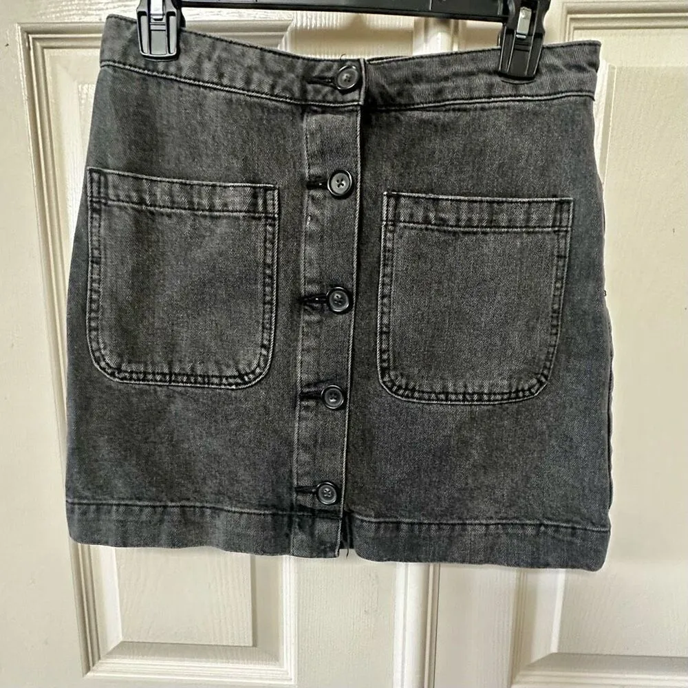 Free People Don’t Get Me Wrong black denim skirt size 27 - Image 3