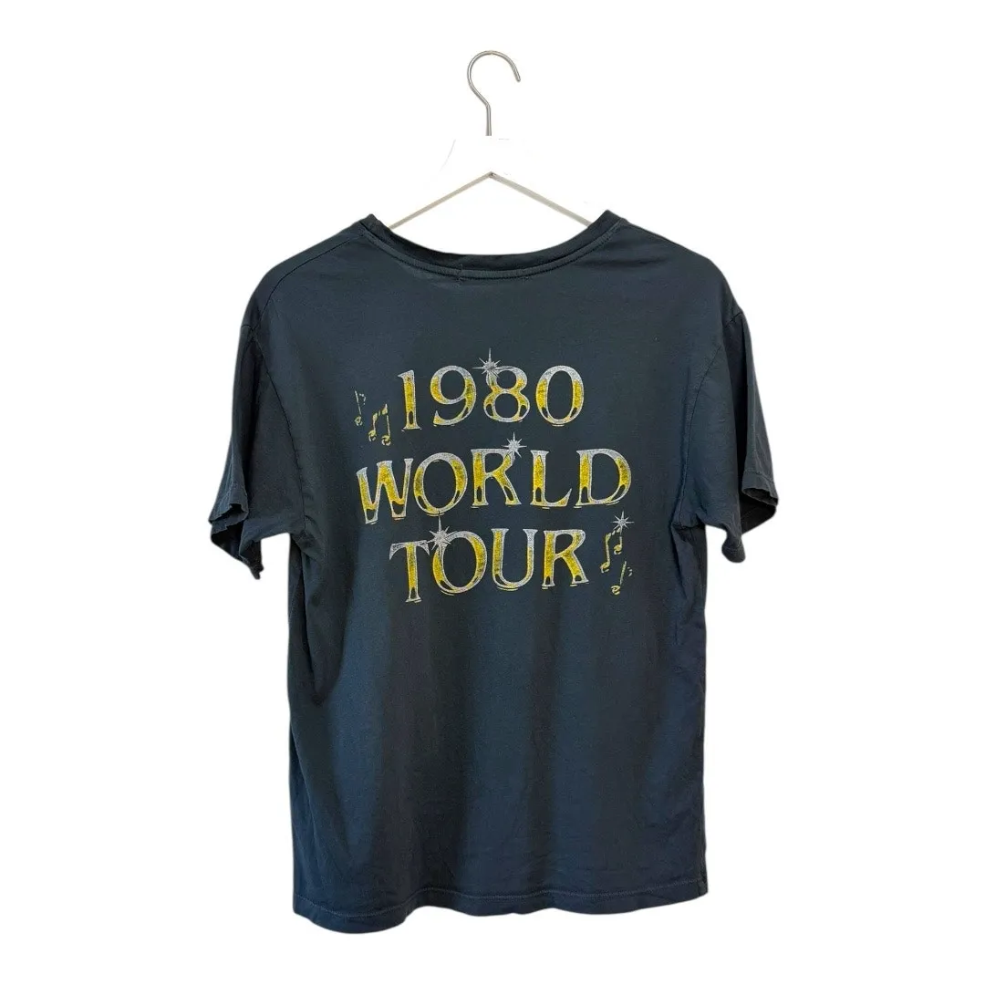 Daydreamer Elton John 1980 World Tour Graphic Tee Charcoal Size XS - Image 2