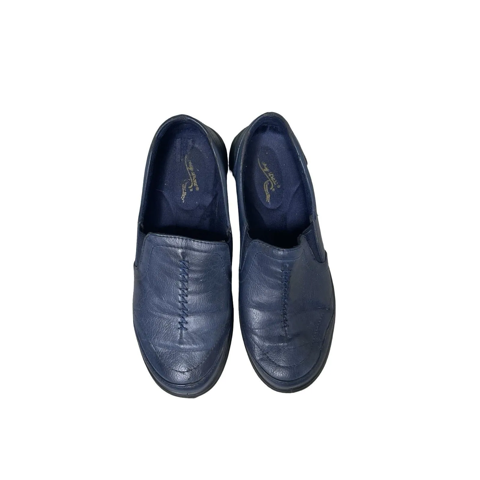 Easy Street Comfort Wove Women’s Leather Loafers Size 7.5 Navy Blue - Image 5