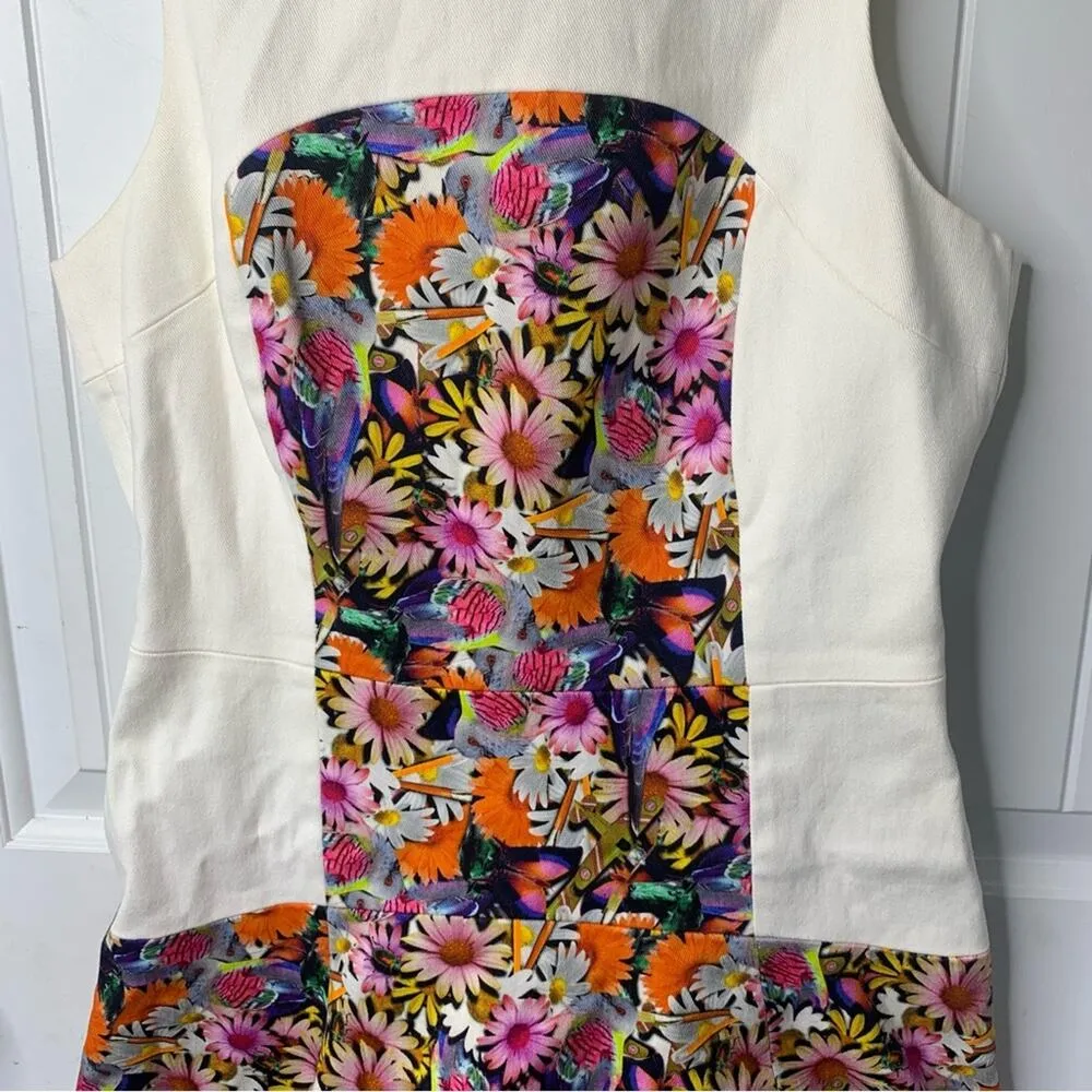 Tibi floral potpourri colorblock fit n flare dress‎ size 6 - Image 4
