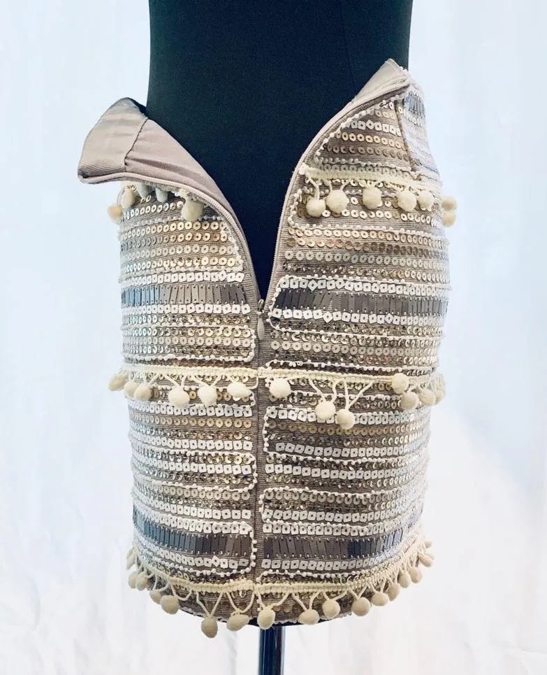 English Rose sequin mini skirt. - Image 3