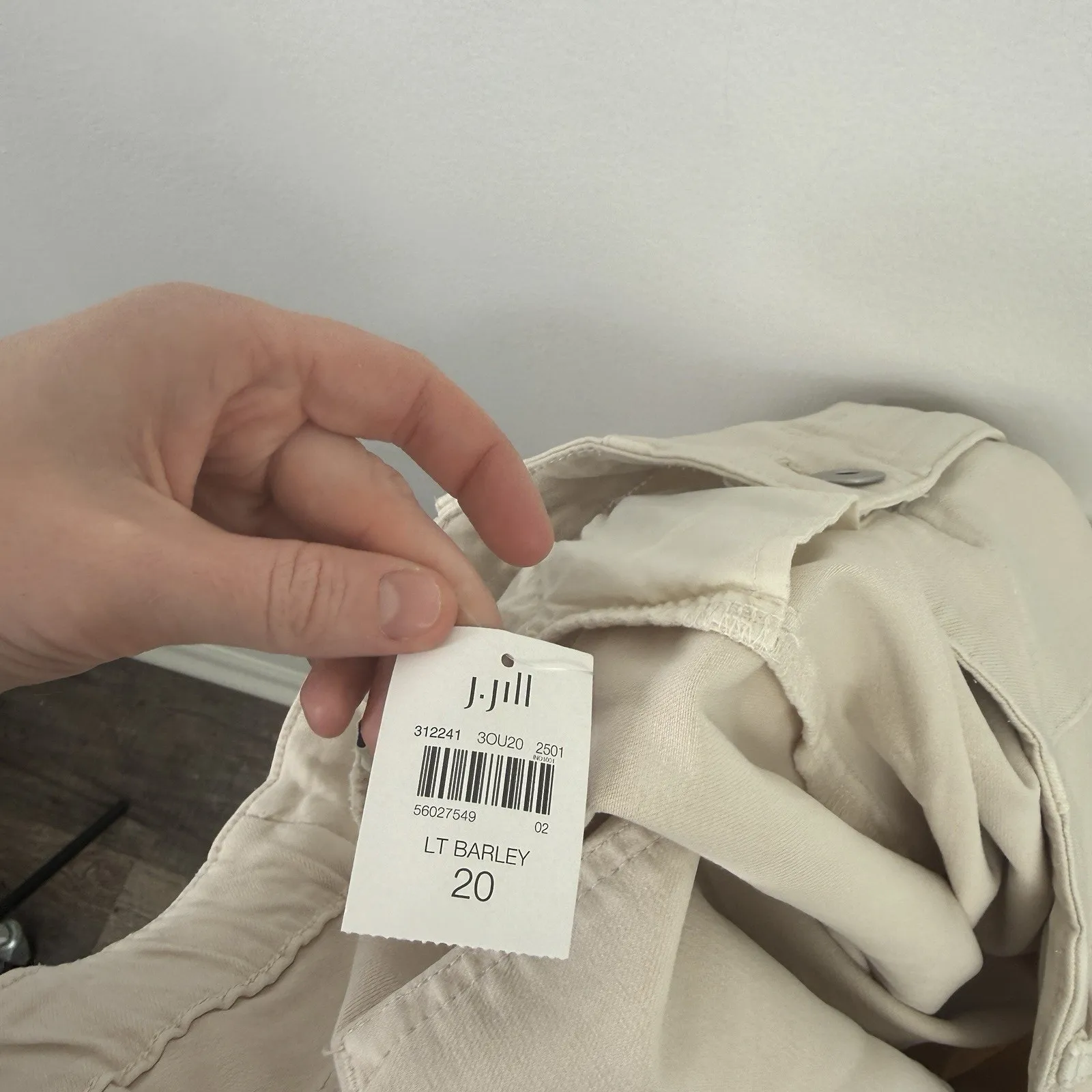 J Jill Denim High Rise Wide Leg Jeans Light Barley Beige NEW Womens Plus 20 - Image 10