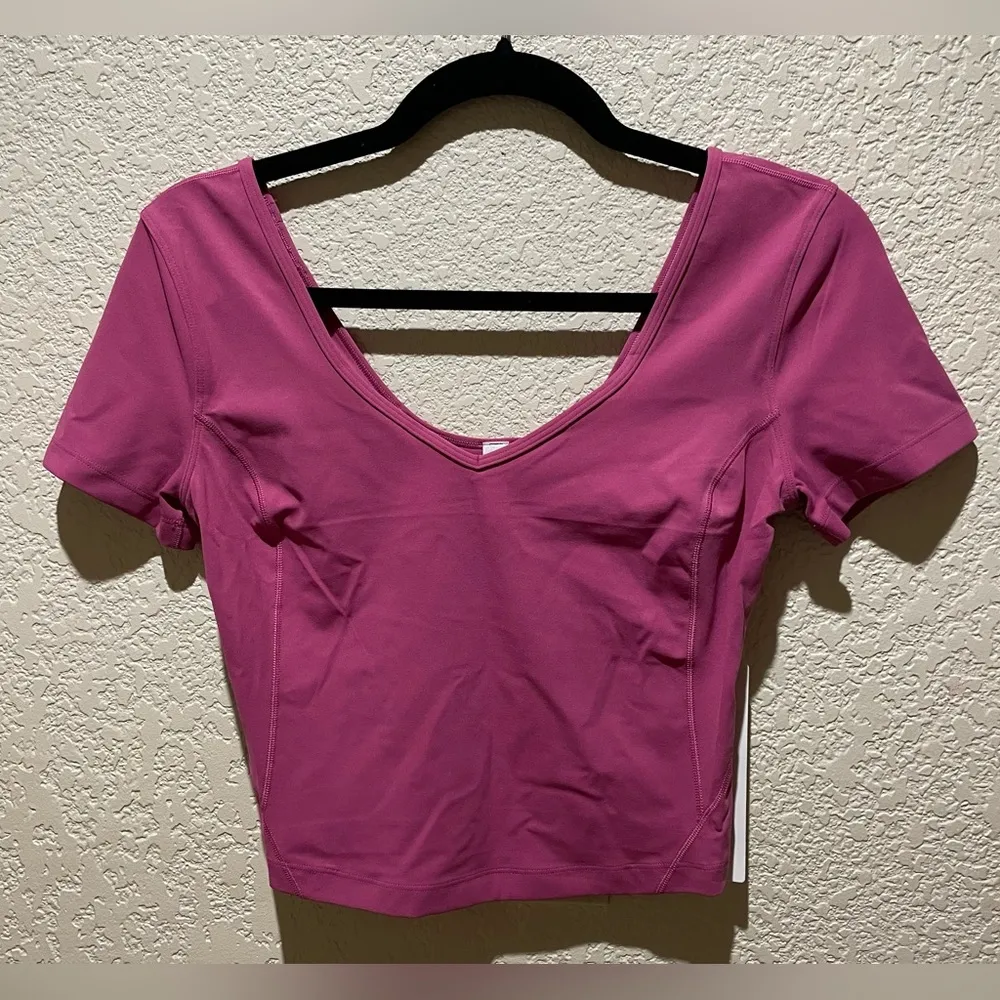 NWT Lululemon Align Tee Pink Size 6 - Image 3