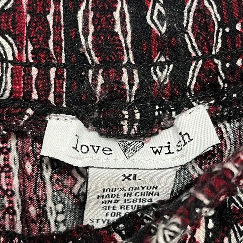 Bohemian Print Wide Leg High Waisted Loose Fit Lightweight Trouser Pants - Image 9