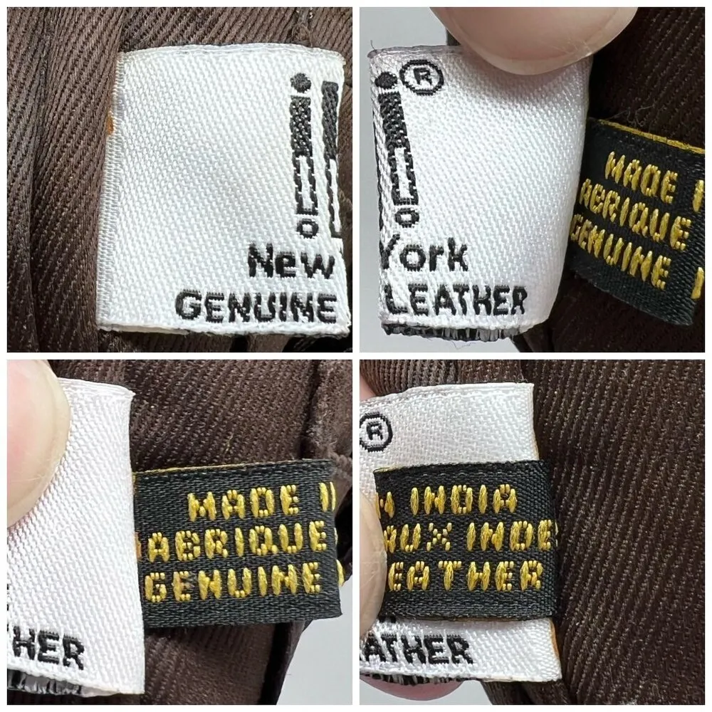 Leather Zip Wristlet Wallet Brown Plum - Image 2