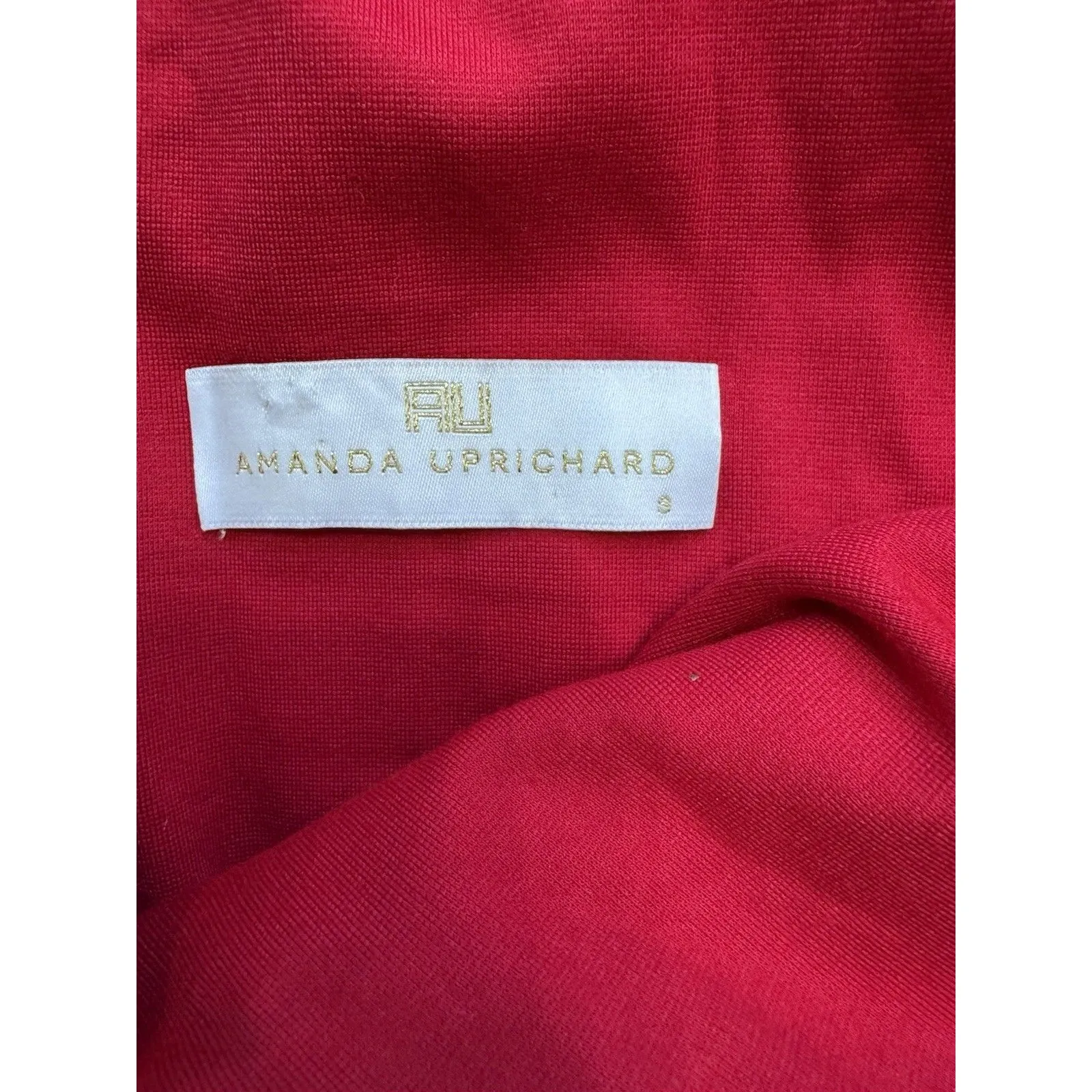 Amanda Uprichard Red One Shoulder Danica Ruffle Mini Dress Women’s Size S - Image 4