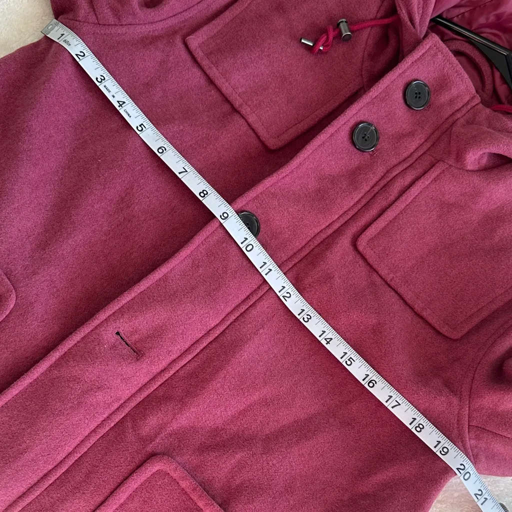 A New Day  Sweet Rose Hooded Duffel Jacket Size Small - Image 6