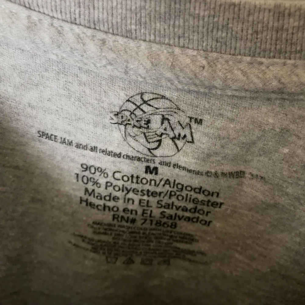 Space Jam Tune Squad T Shirt Cartoon Characters Graphic Tee Short Sleeve M - Image 4