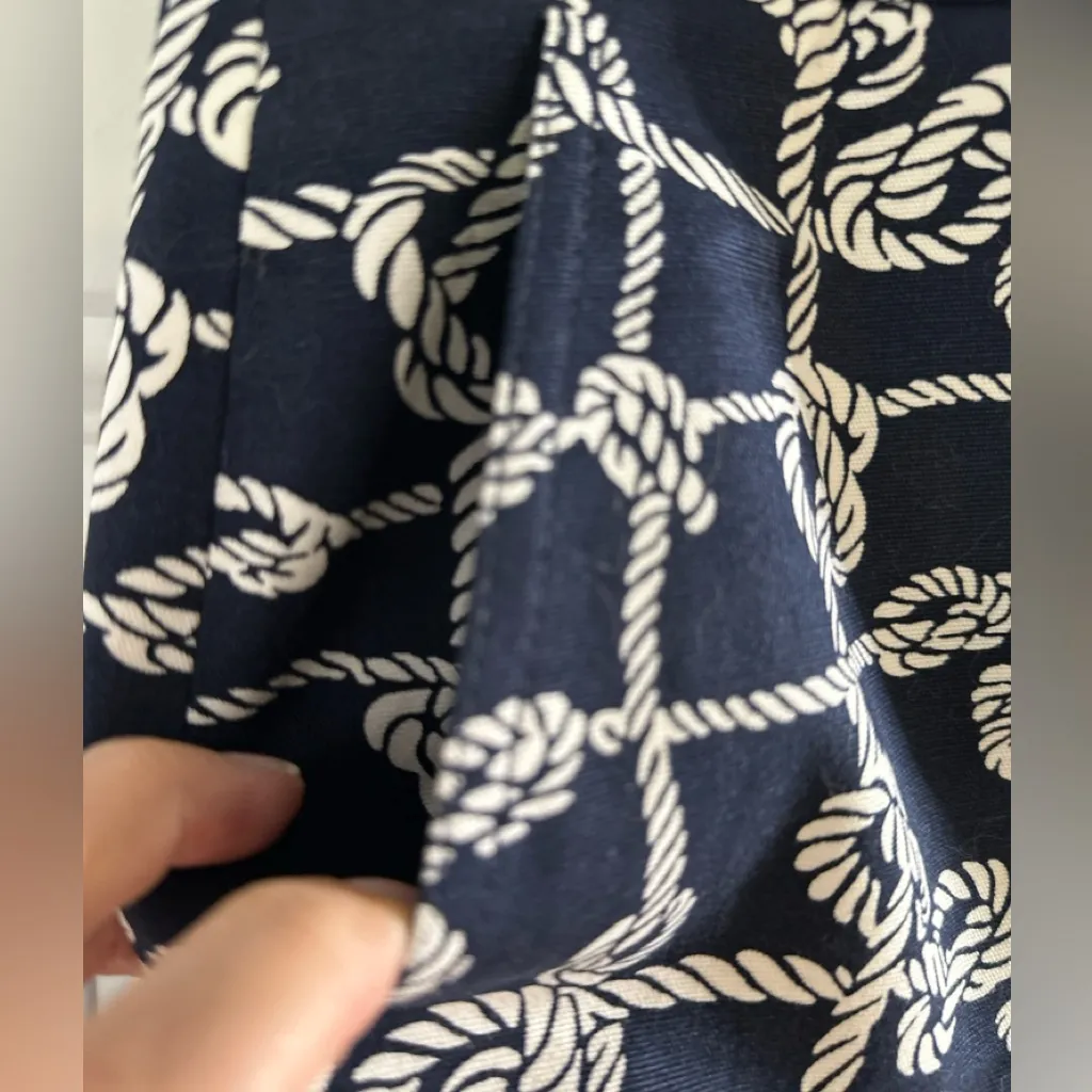 Talbots Nautical Rope‎ Skirt Pockets Navy Blue Women’s Size 14 Classic Coastal - Image 7