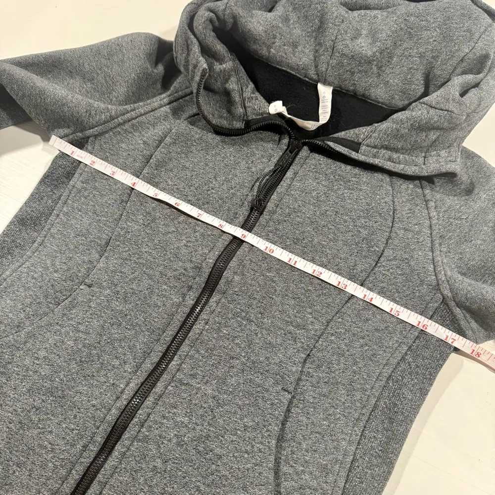 LULULEMON SCUBA HOODIE LIGHT COTTON FLEECE IN HEATHERED SPECKLED BLACK SIZE 6 - Image 13
