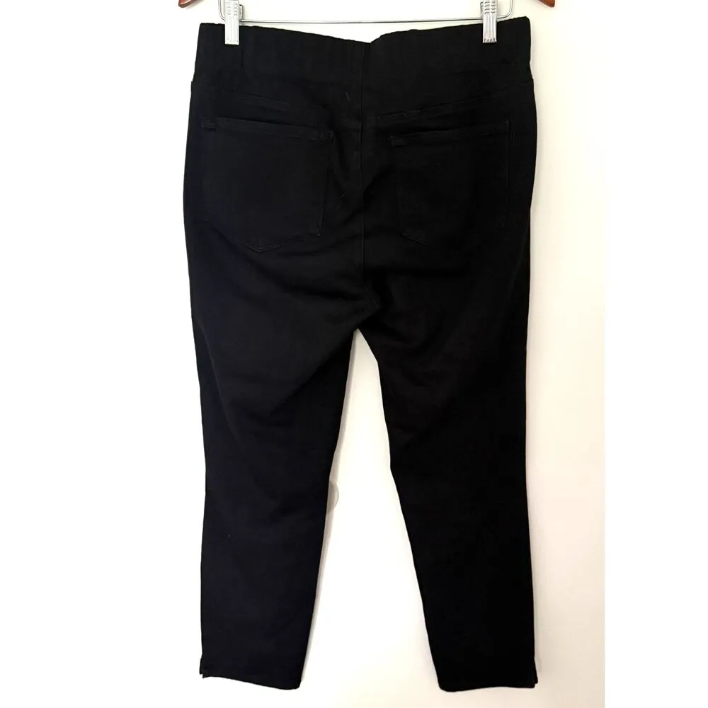 NYDJ Millie Ankle Pants Black Pull On Elastic Waist Sleek Stretch Casual Work 10 - Image 3