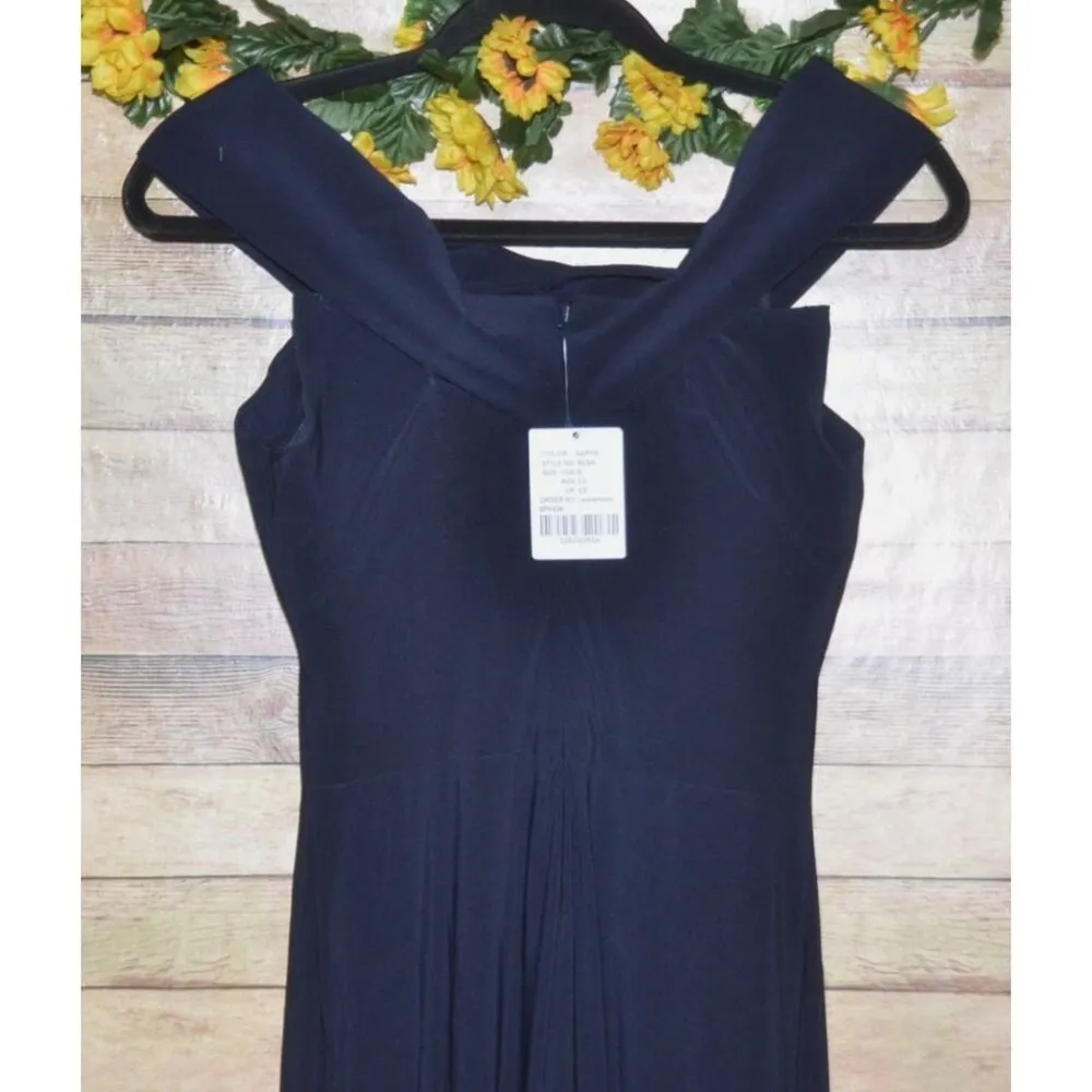 NWT Sorella Vita 9134 Navy Sapphire Blue Size 8 Bridesmaid Dress FIts XS/S Maxi - Image 7