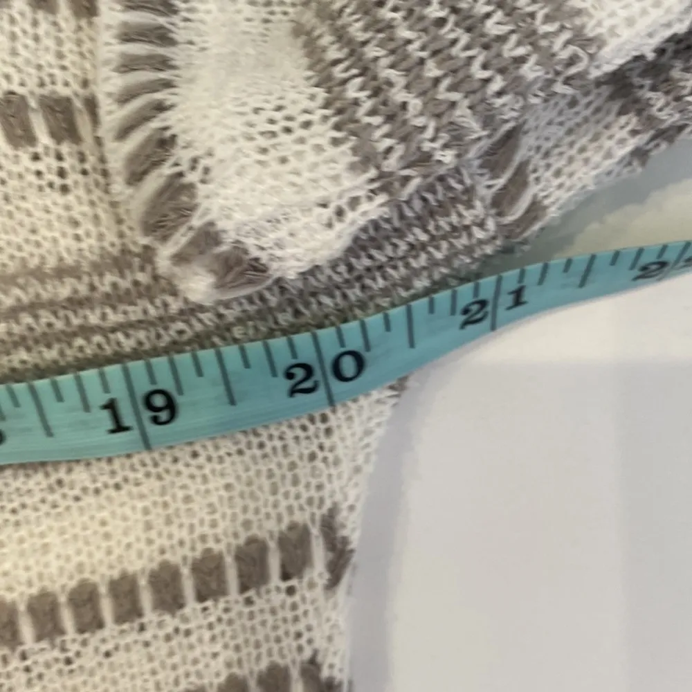 Charming Charlie Lightweight Striped Pullover Sweater Open Twisted Back Sz M - Image 8