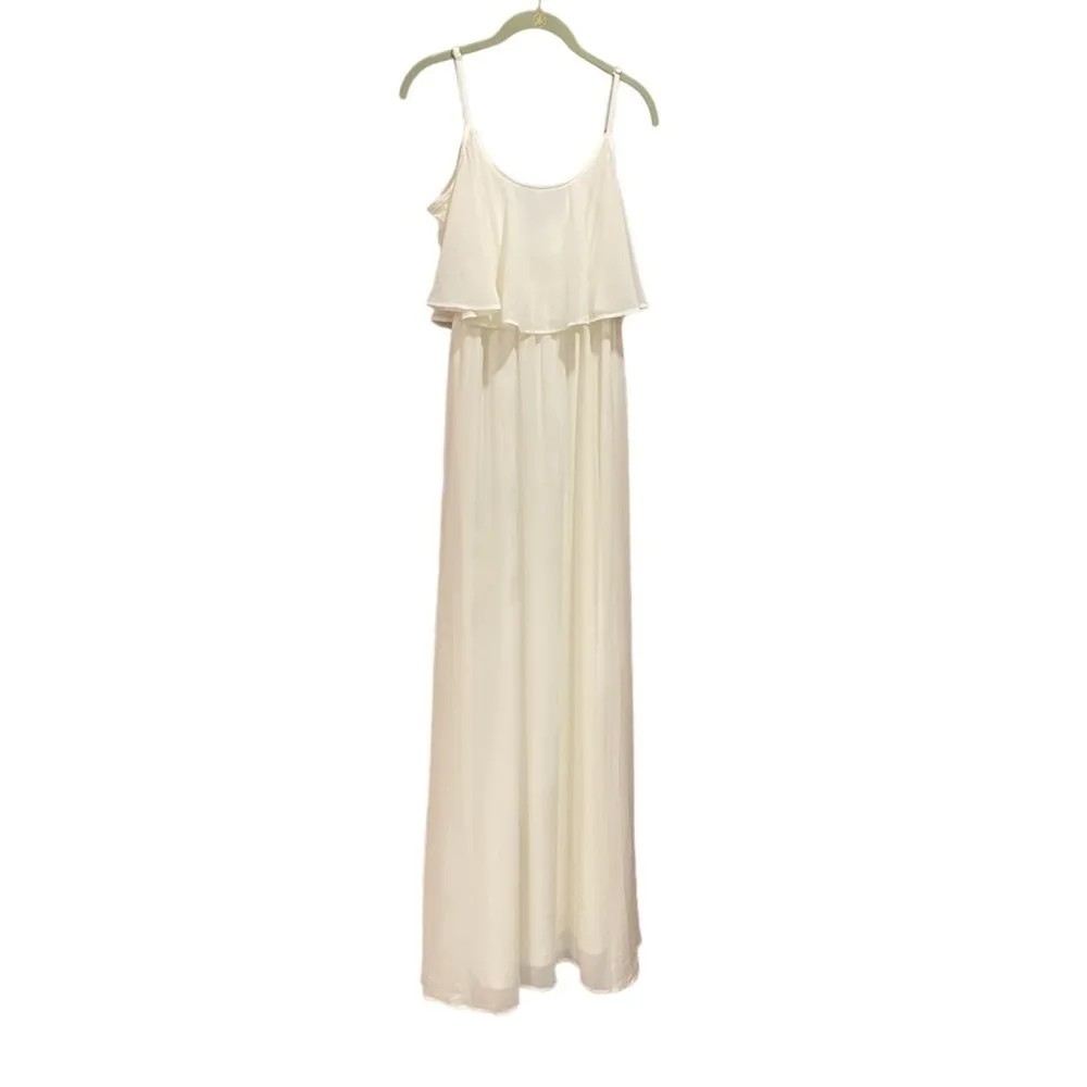 Show Me Your Mumu Caitlin Ruffle Maxi Dress in Wedding Cake Chiffon NWT Small - Image 9