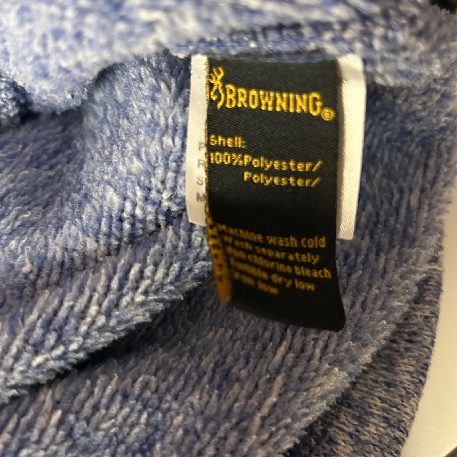 Browning Women's Blue Purple Heathered Fleece Hoodie Sweatshirt Size M - Image 6