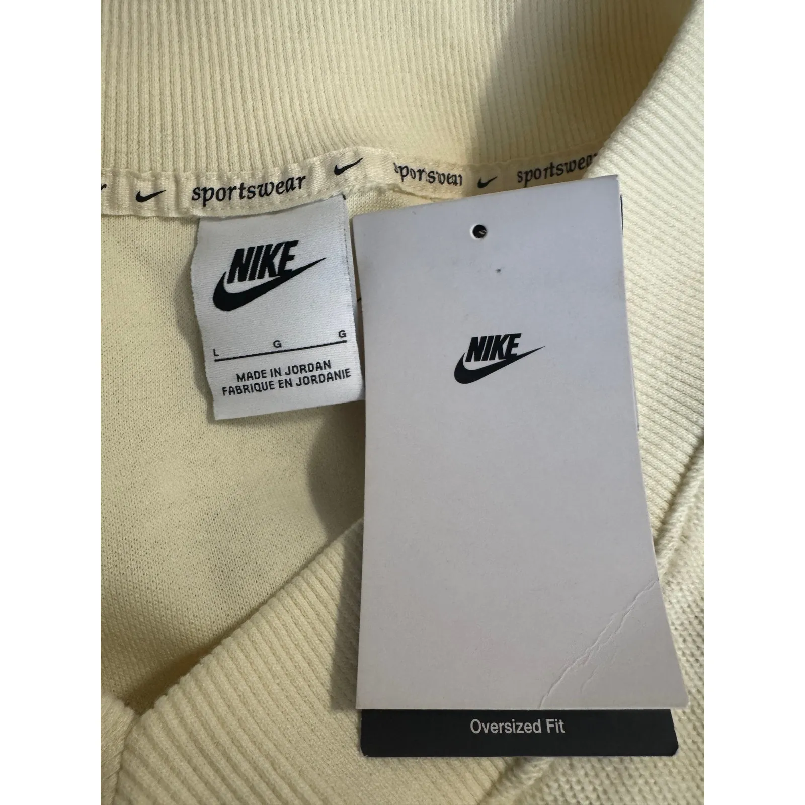 Nike Sportswear Oversized Sweatshirt Vest – NWT – Butter Yellow (XL)-DV8313-113 - Image 5