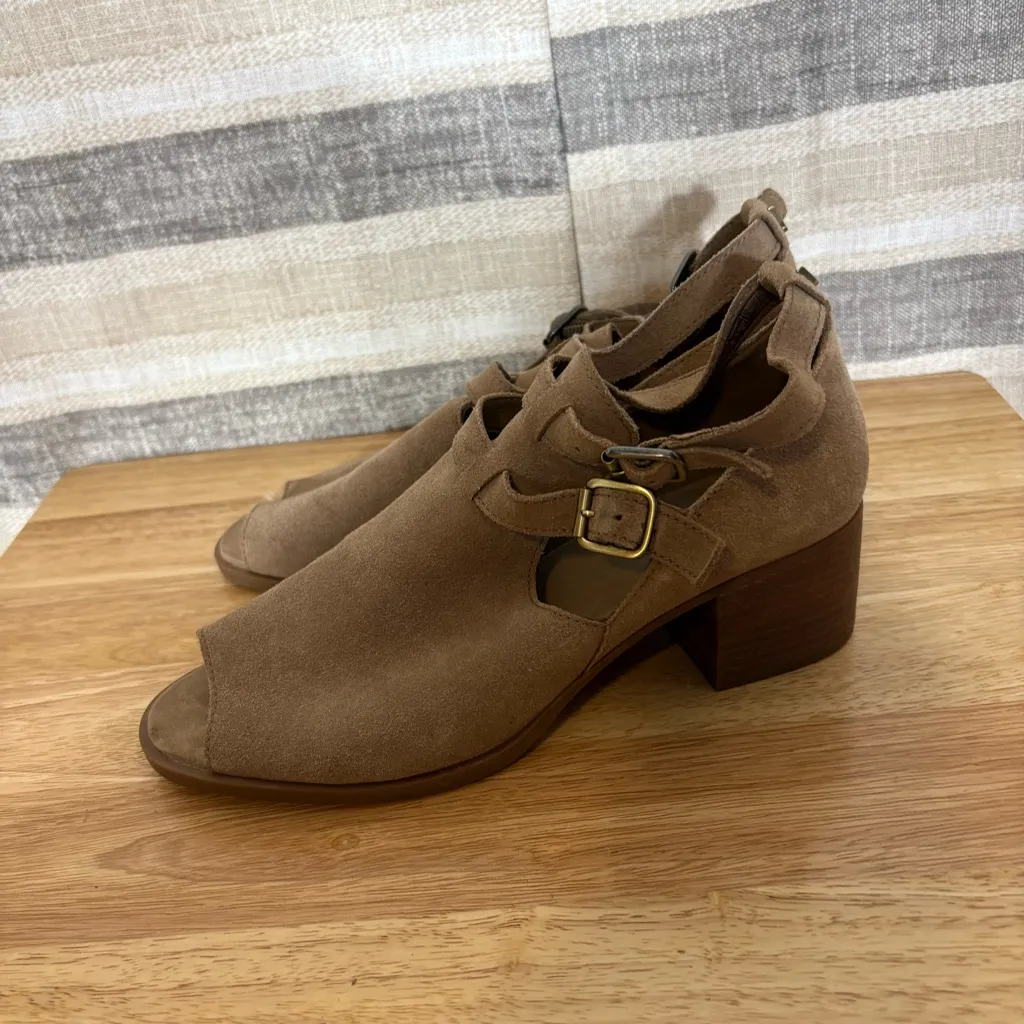 Koolaburra By Ugg Tan Open‎ Tow Ankle Boots Size 8 - Image 2