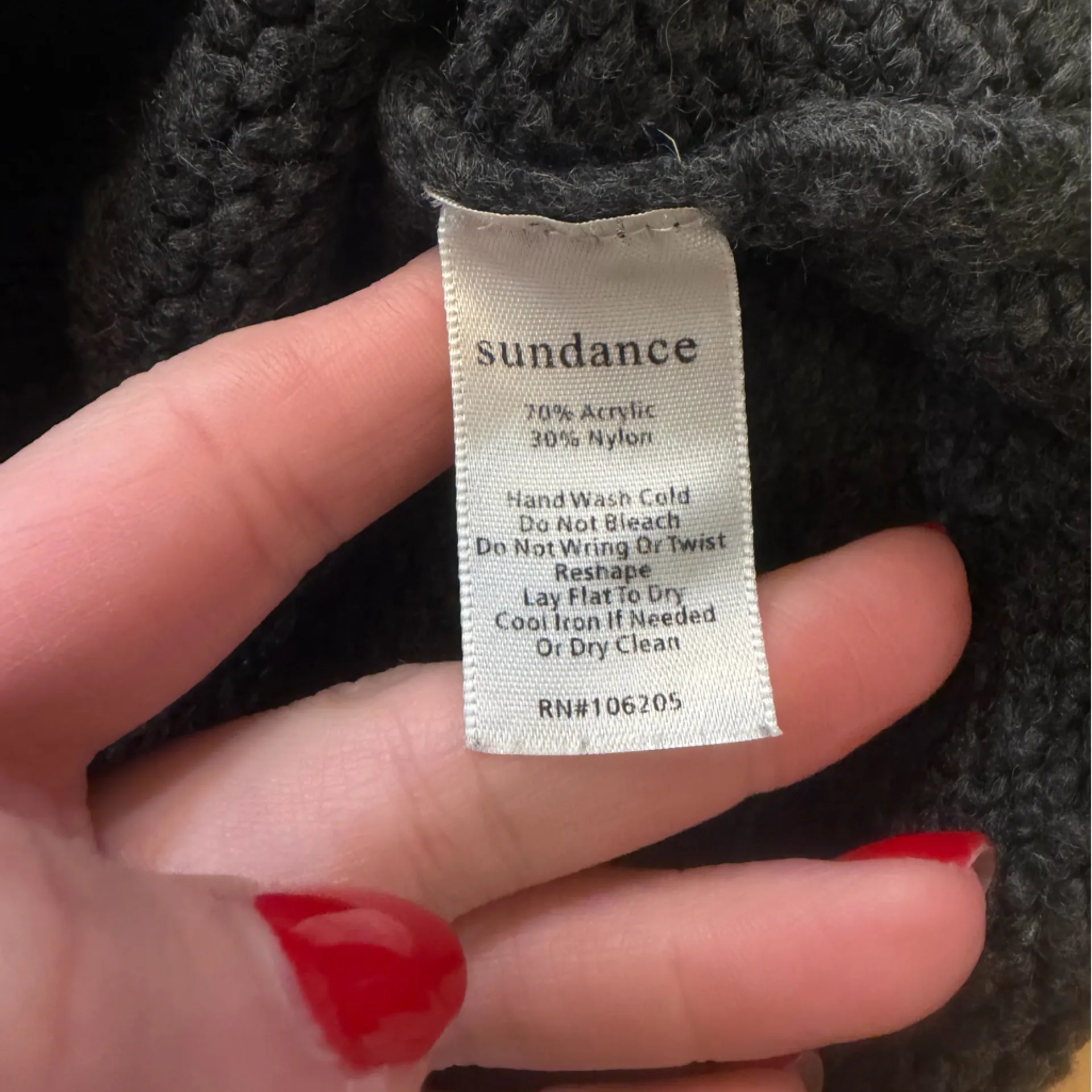 Sundance Charcoal Gray Heart Sweater - Image 4