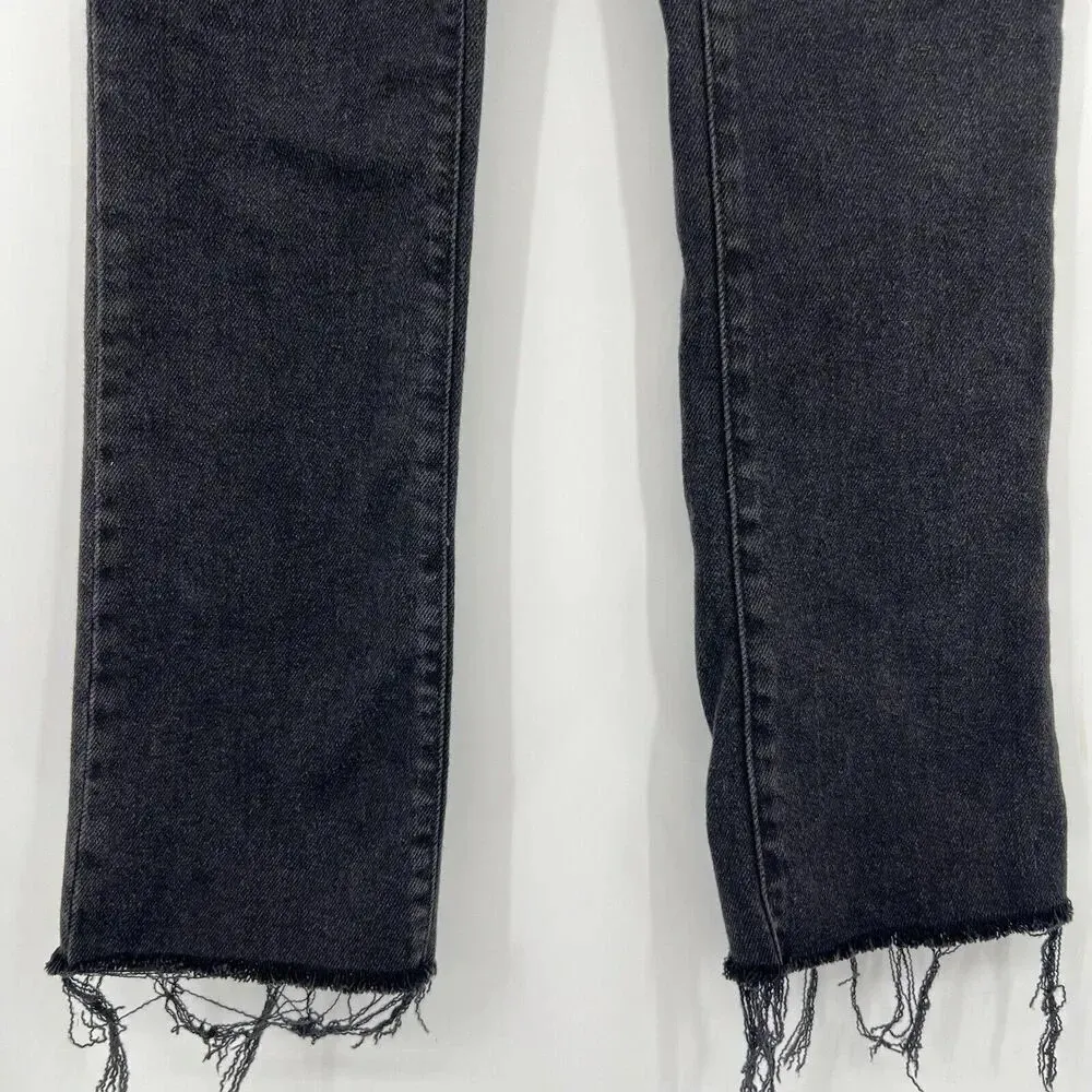 Madewell Black High Rise Cali Demi-Boot Bootcut Jeans NG353 Women's Size 25‎ - Image 5