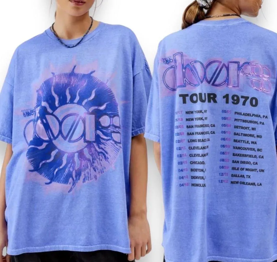 Urban Outfitters-The Doors Sun Tour Purple Baggy T-Shirt! - Image 2