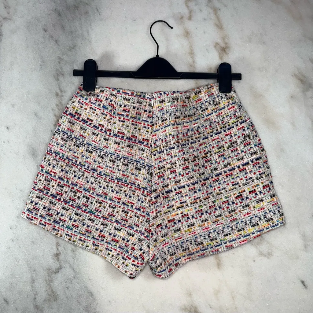 Song of Style Elma Tweed Jacket Top & Cloe Skort Set Rainbow Multi Two Piece Red Size M - Image 9