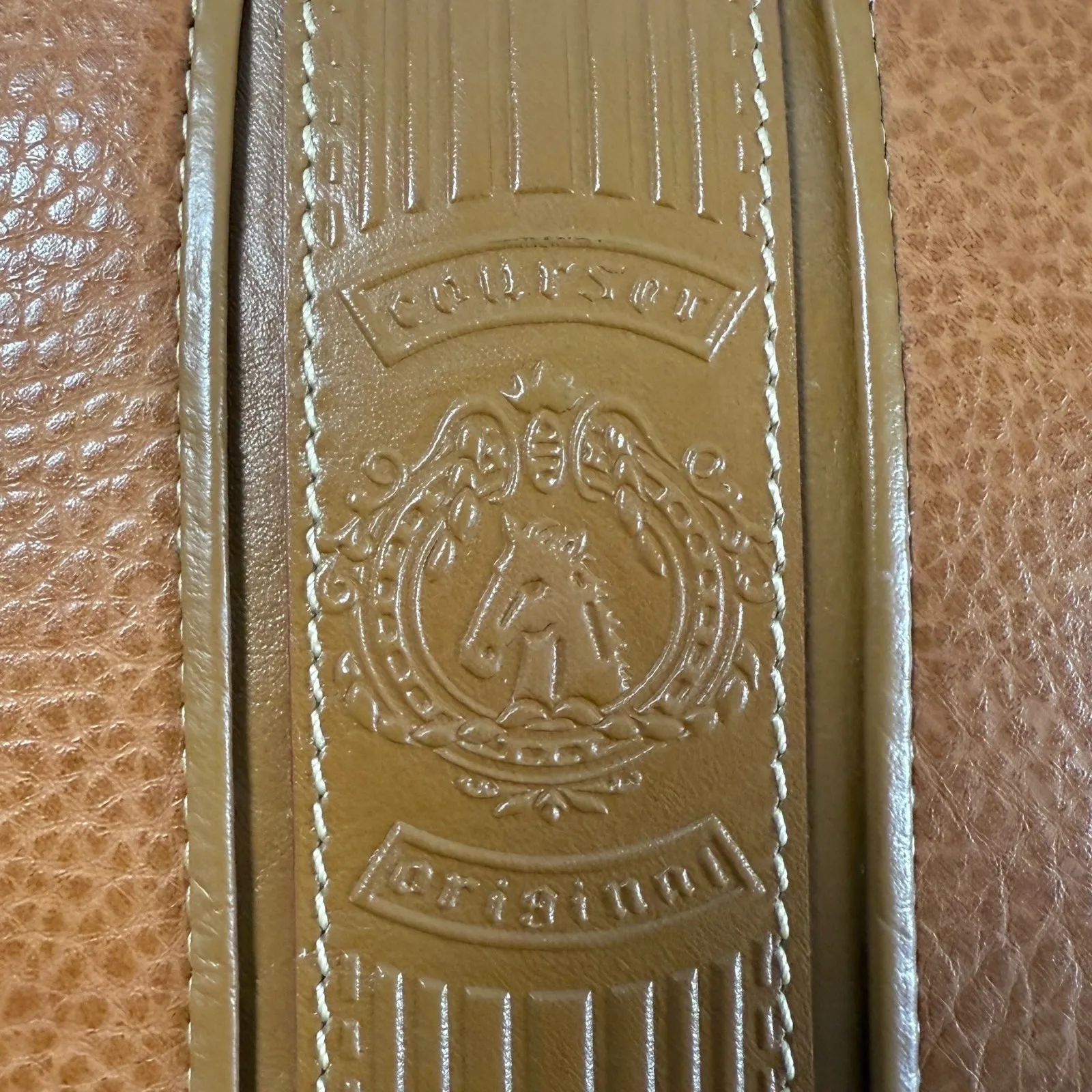 Vintage Courser Original Leather Crossbody Bag Brown Saddle Bag Equestrian Horse - Image 2