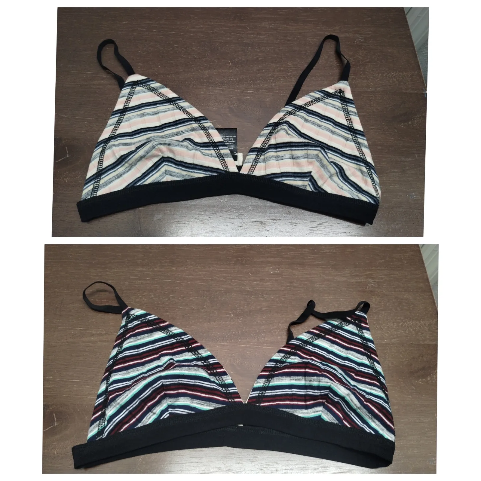 POL Anthropologie Size Small Reversible 90s Inspired Striped Bralette Bra Top - Image 2