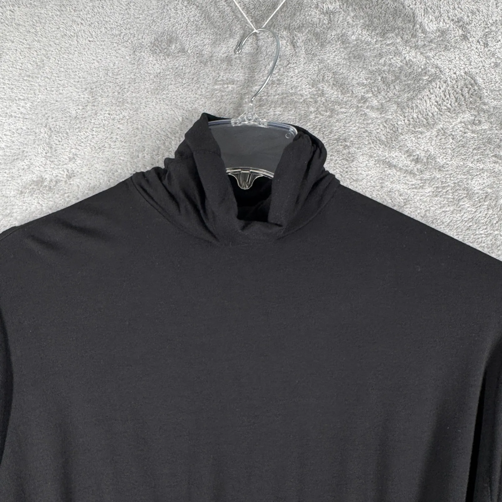 Joseph Ribkoff Womens 8 Black Sequin Hem Mock Neck Long Sleeve Party Holiday Top - Image 4