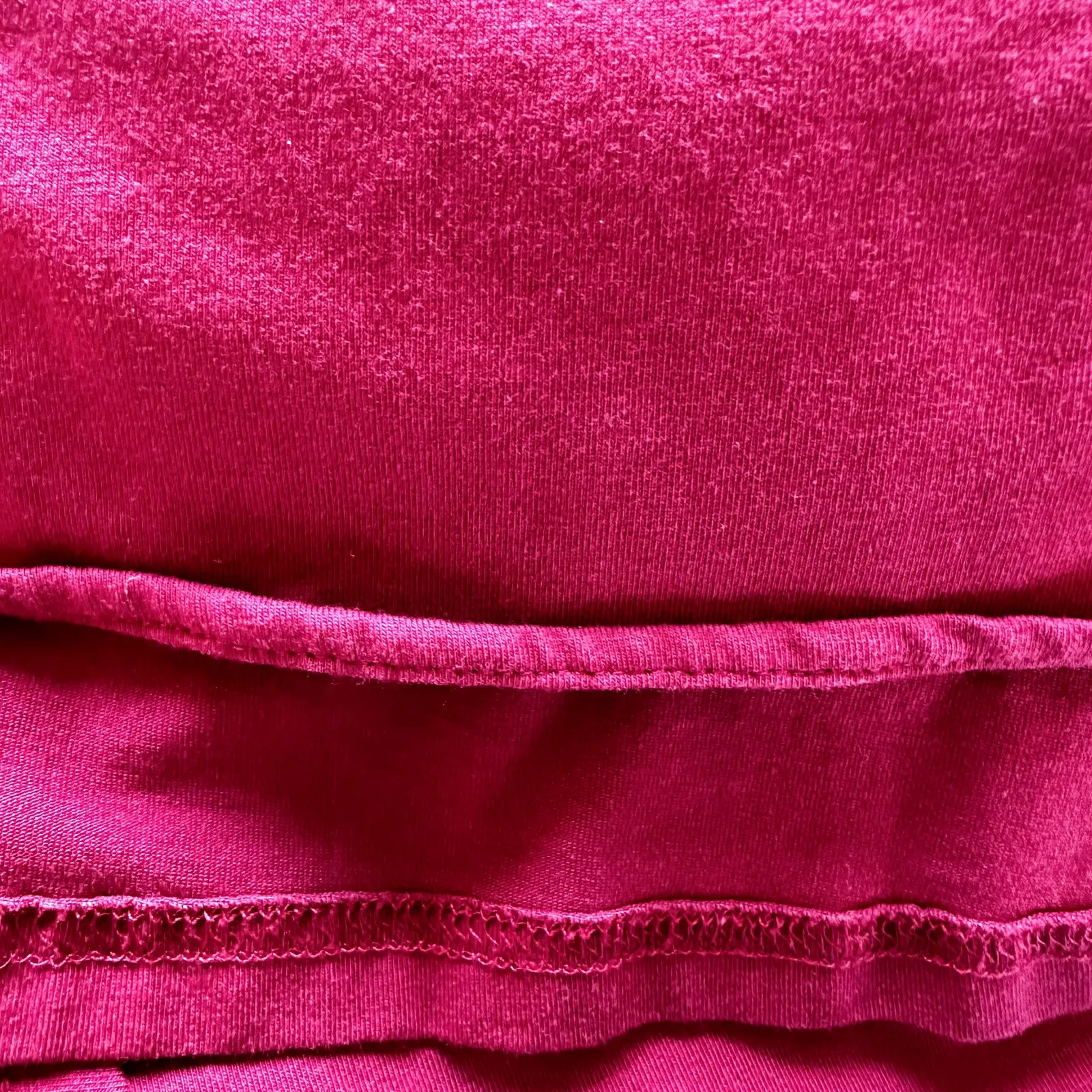 Sundance Trapeze Midi Dress A Line Flare V Neck Hi Low Flowy Cotton Red XSmall - Image 2