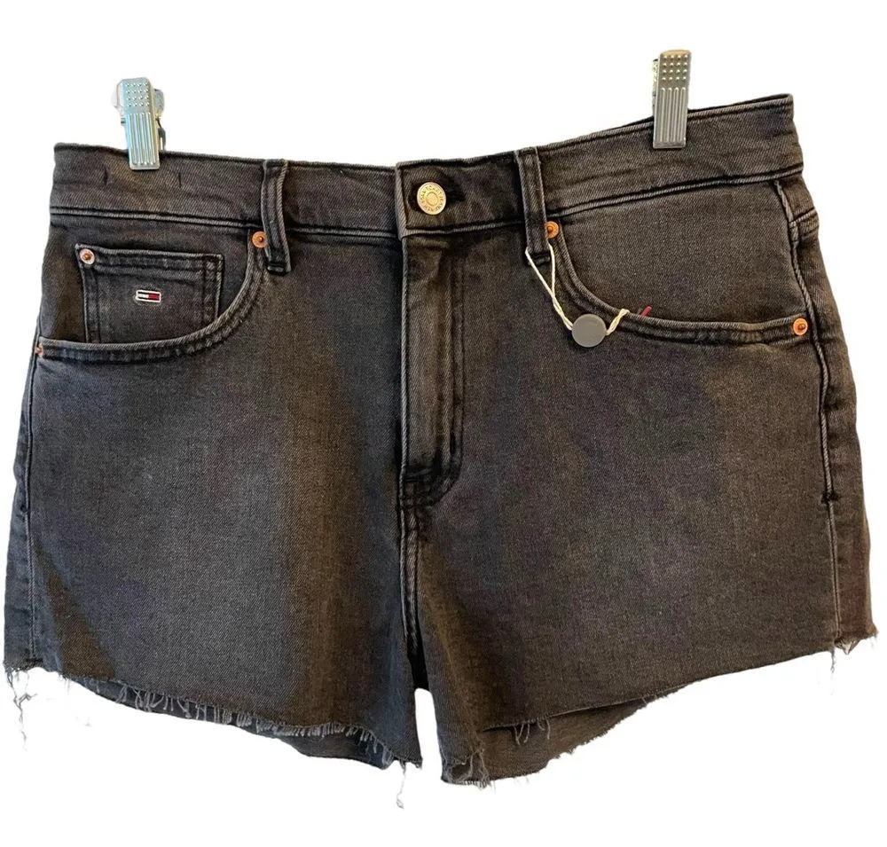 Black Denim Shorts Tommy Jeans Hot Pants - Image 2