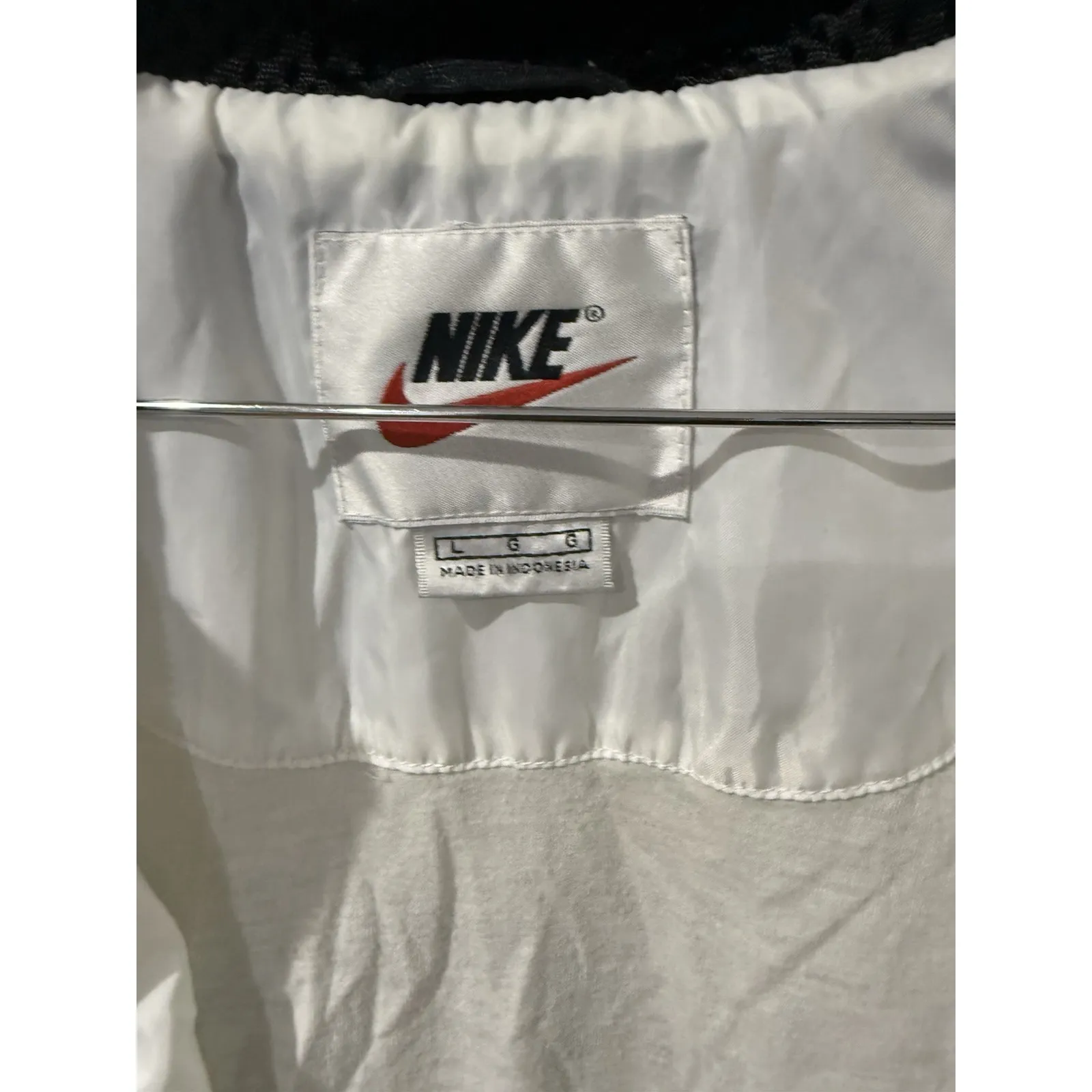 Vintage‎ Nike Track Suit Jacket Pants Blue White Black Mesh L 90s Y2K - Image 8