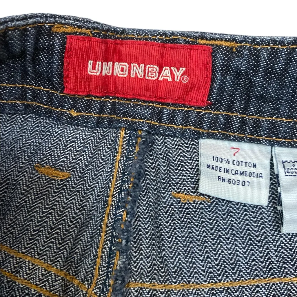 Vintage Y2K Union Bay Straight Denim Maxi Skirt w/ side Splits - Image 6