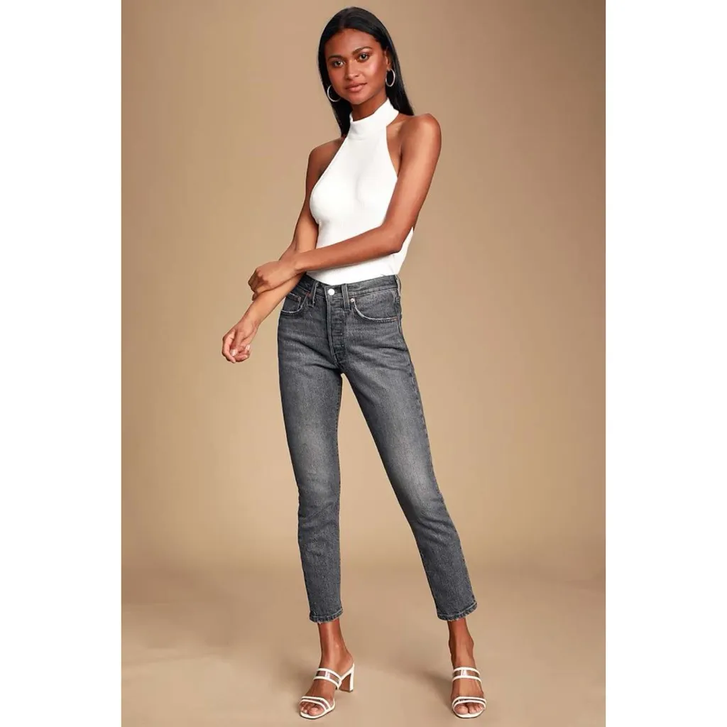 Lulus  Mock Neck Open Back Halter Bodysuit - Image 3