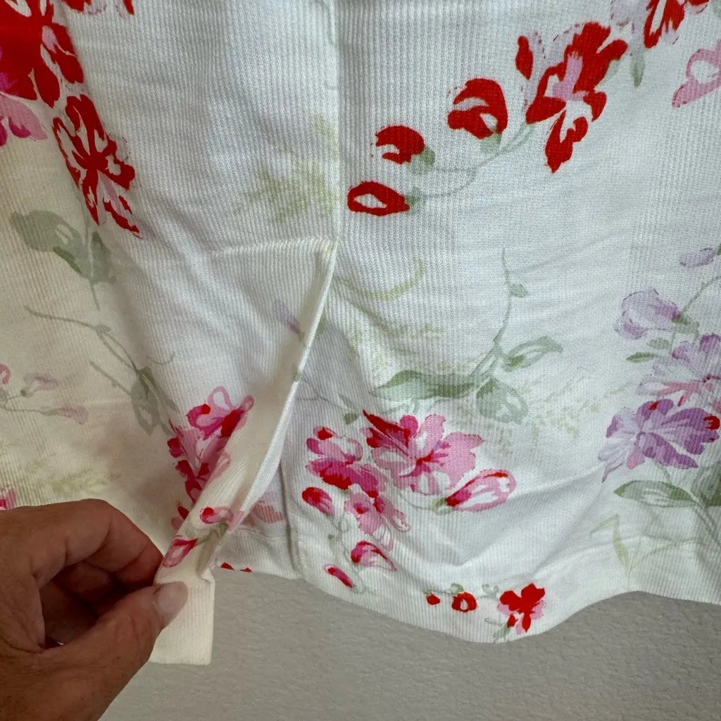 Vintage 1990’s Laura Ashley Floral Sheath Shift Cotton Dress US 6 White Pink - Image 13