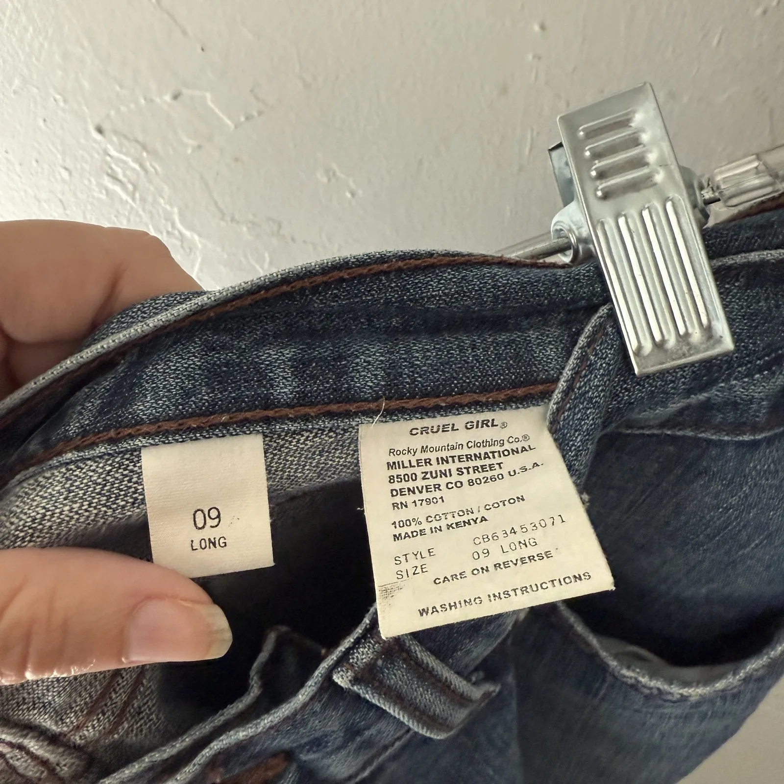 Cruel Girl Jeans Womens 9 Long Blue Bootcut‎ Western Mid Rise Denim Embroidered - Image 9
