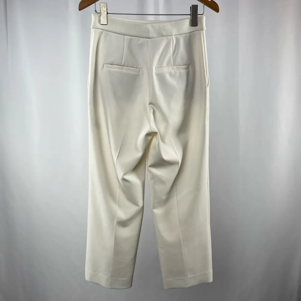 Tibi  Straight Leg Trouser‎ Pants in Off White Size 6 - Image 5
