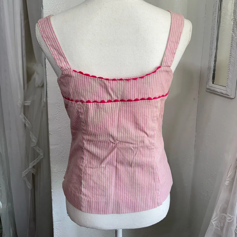 Island Republic Tropical Pink green set straight capris size 10 Red - Image 5