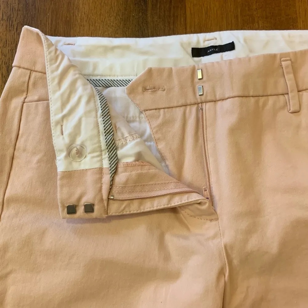 Worthington pants 2 Blush Pink Ankle Chinos Trousers Pockets Casual Classic - Image 3