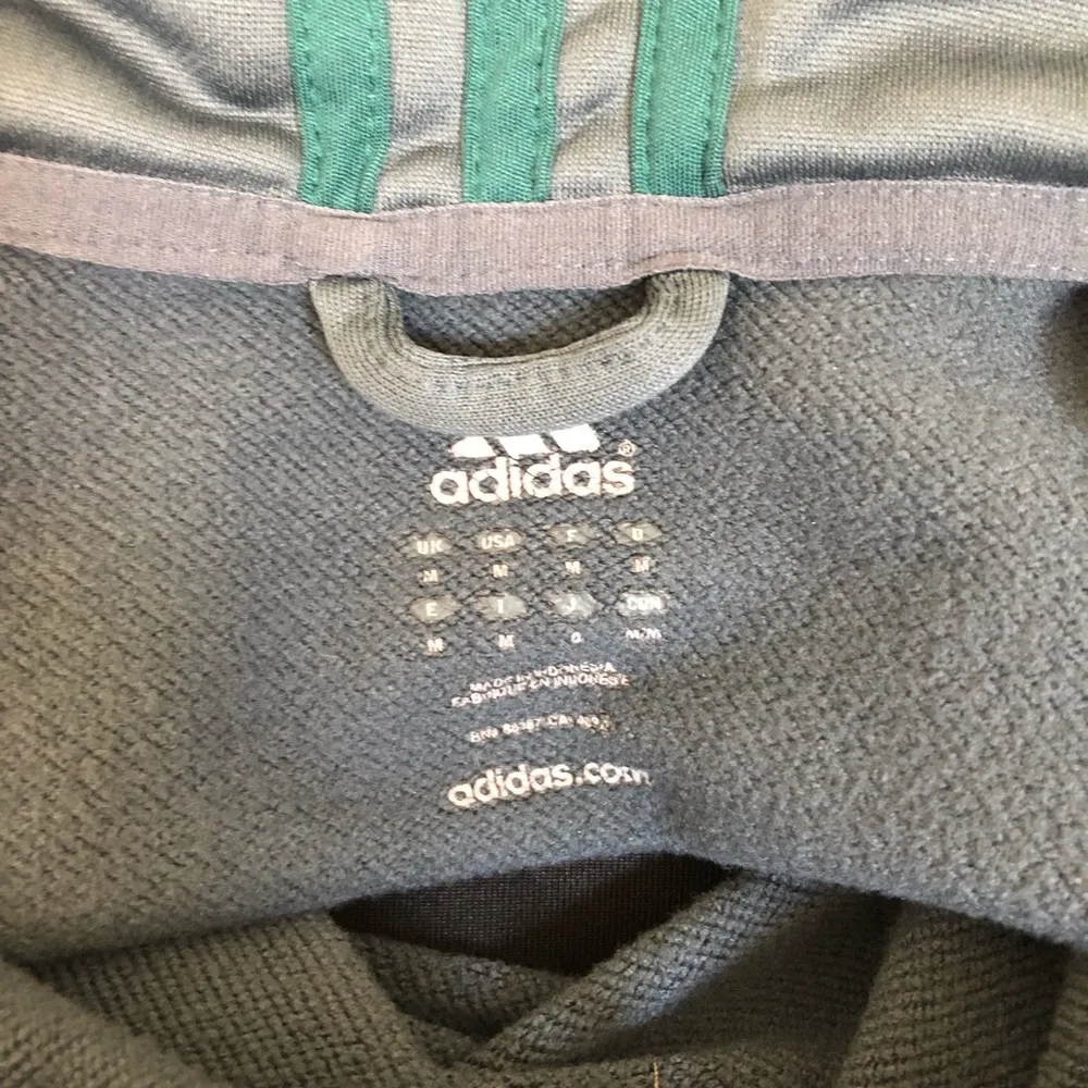 Adidas Quarter Zip Charcoal Pullover size M - Image 5