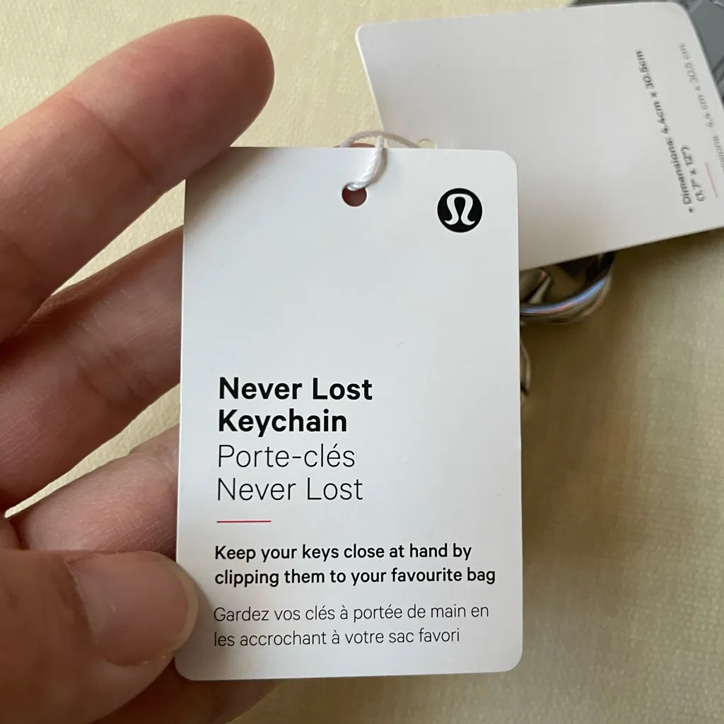 Lululemon  Never Lost Keychain - Rhino Grey - Image 7